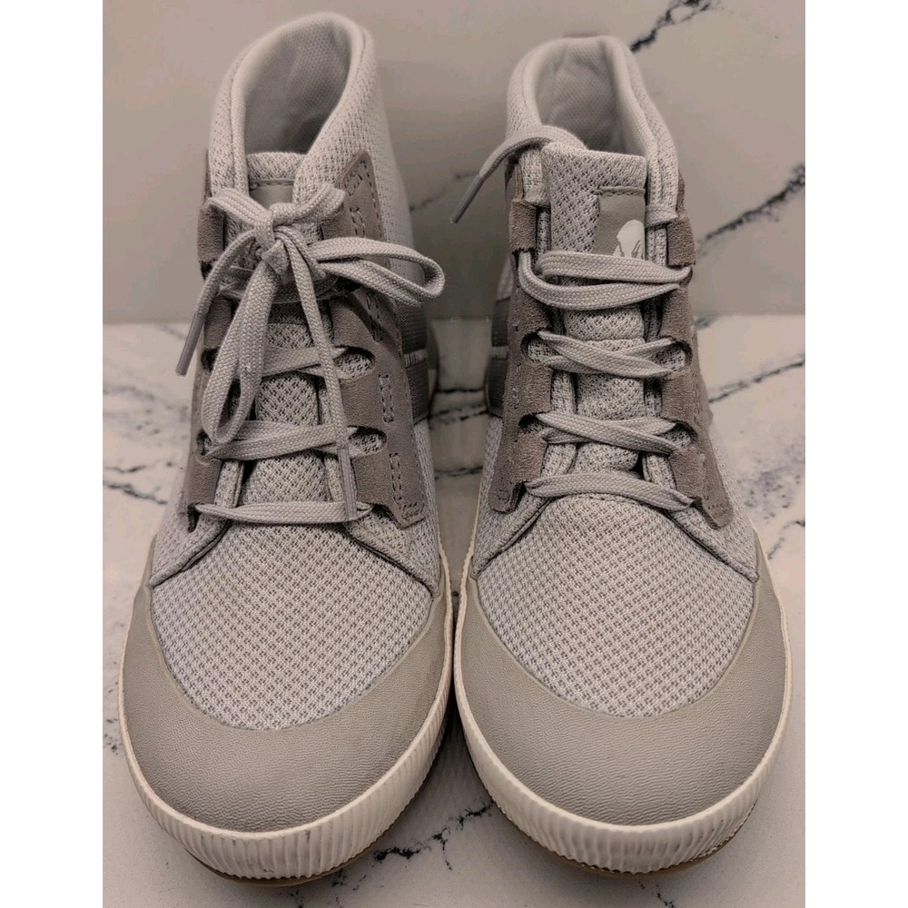 Women's Sorel Out N About III Mid‎ Sneaker Boots Moonstone/Sea Salt Sz 7